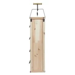 Wall Storage-Kirkland's Home Wood Panel Black Metal Wine Rack Brown