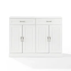 Cabinets & Sideboards-Kirkland's Home Wood Panel 4-Door Cabinet White