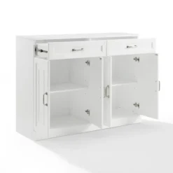Cabinets & Sideboards-Kirkland's Home Wood Panel 4-Door Cabinet White