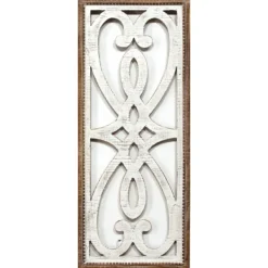 Wall Plaques-Kirkland's Home Wood Panel Scroll Wall Plaque White