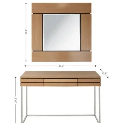 Console Tables-Kirkland's Home Wood 2-Pc. Console Table And Mirror Set Brown