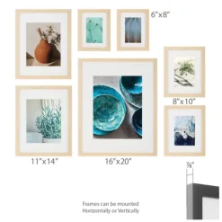 Gallery Wall Frames-Kirkland's Home Wood 7-Pc. Gallery Wall Picture Frame Set Ivory