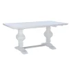 Dining Tables-Kirkland's Home Wood Pedestal Dining Table White