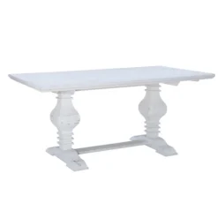 Dining Tables-Kirkland's Home Wood Pedestal Dining Table White