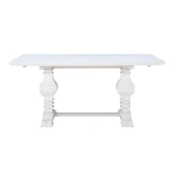 Dining Tables-Kirkland's Home Wood Pedestal Dining Table White