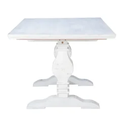 Dining Tables-Kirkland's Home Wood Pedestal Dining Table White