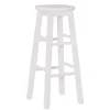Bar Stools & Counter Height Stools-Kirkland's Home Wood Pub Classic Backless Bar Stool White