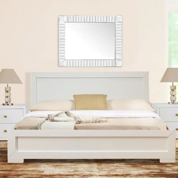 Beds & Headboards-Kirkland's Home Wood Queen Platform Bed And 2-Nightstand Set White