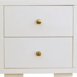 Beds & Headboards-Kirkland's Home Wood Queen Platform Bed And 2-Nightstand Set White