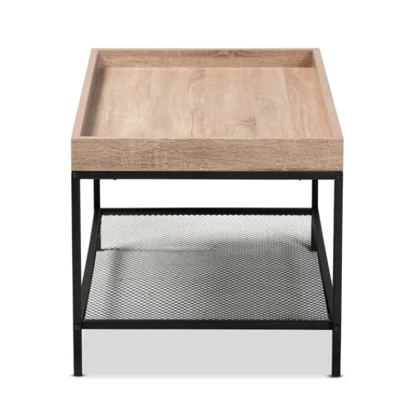 Coffee Tables-Kirkland's Home Wood Raised Edge Coffee Table Brown