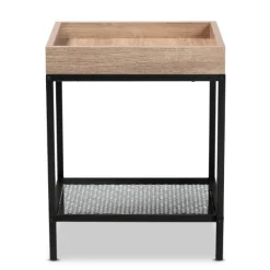 Accent & End Tables-Kirkland's Home Wood Raised Edge Side Table Brown