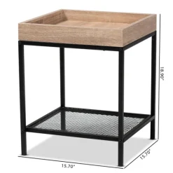 Accent & End Tables-Kirkland's Home Wood Raised Edge Side Table Brown