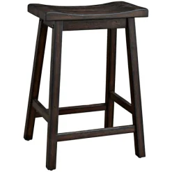 Bar Stools & Counter Height Stools-Kirkland's Home Wood Rectangular Counter Stools, Set Of 2 Brown