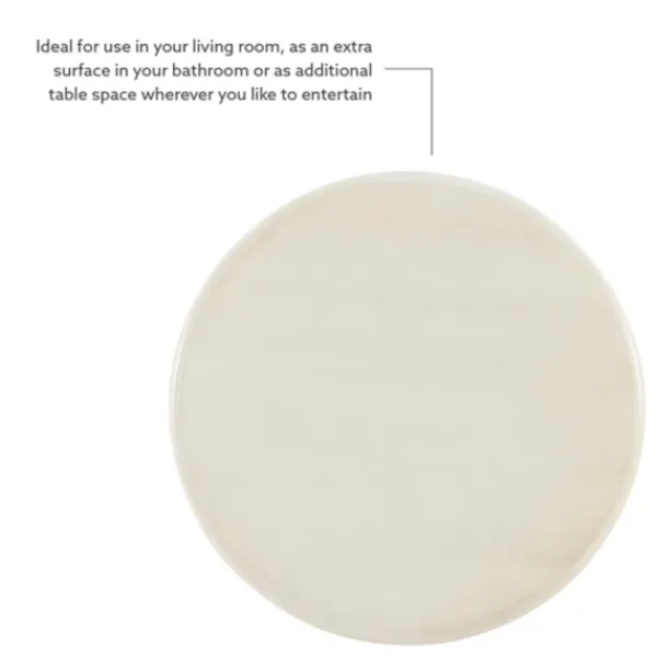 Accent & End Tables-Kirkland's Home Wood Round Base Side Table White