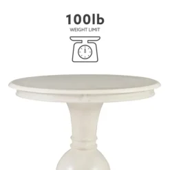 Accent & End Tables-Kirkland's Home Wood Round Base Side Table White