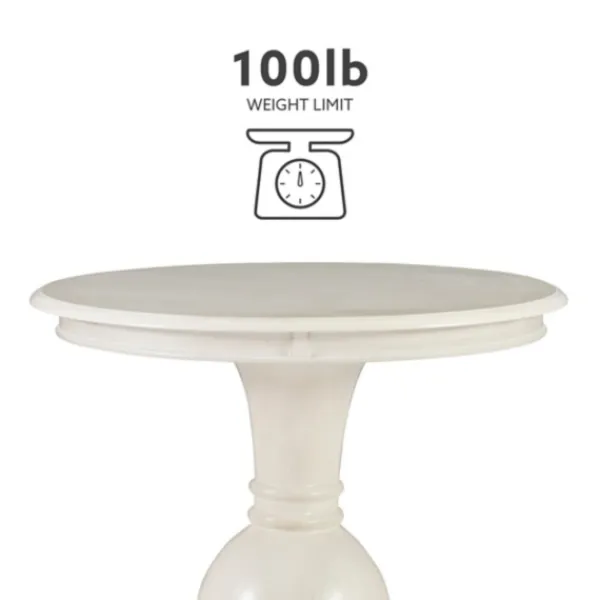Accent & End Tables-Kirkland's Home Wood Round Base Side Table White