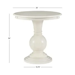 Accent & End Tables-Kirkland's Home Wood Round Base Side Table White