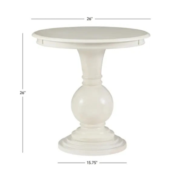 Accent & End Tables-Kirkland's Home Wood Round Base Side Table White