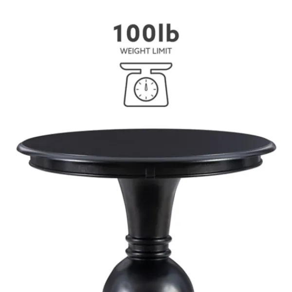 Accent & End Tables-Kirkland's Home Wood Round Base Side Table Black