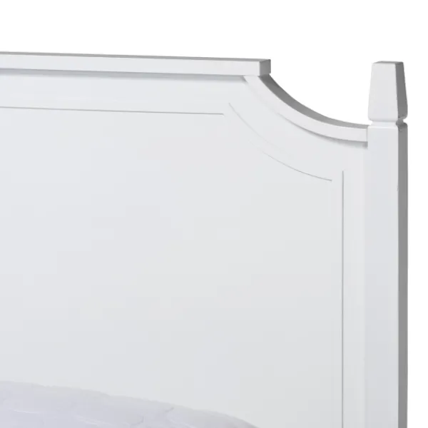 Beds & Headboards-Kirkland's Home Wood Scalloped Queen Bed Frame White