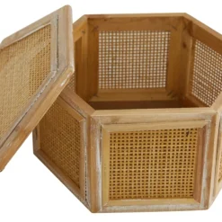 Baskets & Boxes-Kirkland's Home Wood Screen Panel Boxes, Set Of 2 Brown