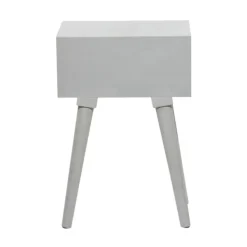 Accent & End Tables-Kirkland's Home Wood Scroll Drawer Accent Table Gray