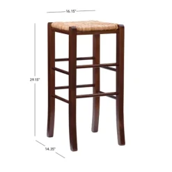 Bar Stools & Counter Height Stools-Kirkland's Home Wood Seagrass Backless 2-Pc. Bar Stool Set Brown