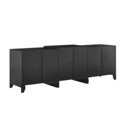 Tv Stands & Media Consoles-Kirkland's Home Wood 6-Shelf Media Cabinet Black