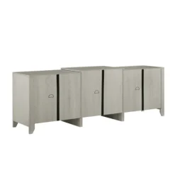 Tv Stands & Media Consoles-Kirkland's Home Wood 6-Shelf Media Cabinet White
