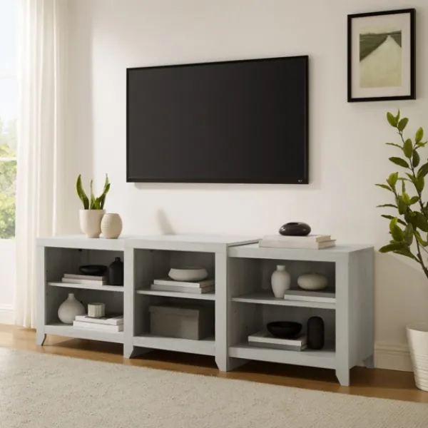 Tv Stands & Media Consoles-Kirkland's Home Wood 6-Shelf Media Cabinet White