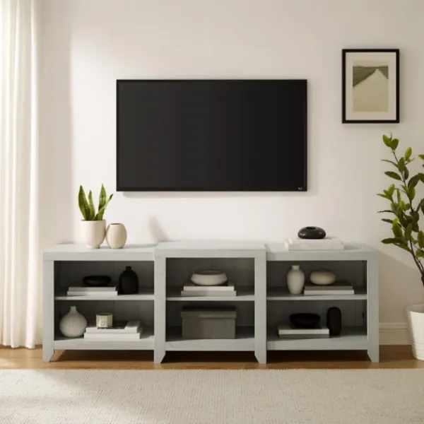 Tv Stands & Media Consoles-Kirkland's Home Wood 6-Shelf Media Cabinet White