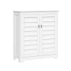 Bathroom Furniture-Kirkland's Home Wood Shutter 2-Door Cabinet White