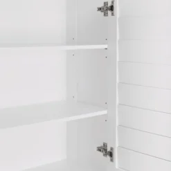 Bathroom Furniture-Kirkland's Home Wood Shutter 2-Door Cabinet White