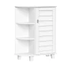 Bathroom Furniture-Kirkland's Home Wood Shutter Door Open Shelf Cabinet White