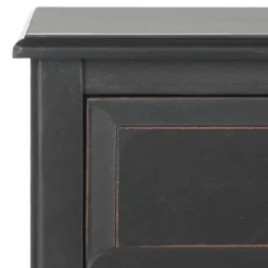 Accent & End Tables-Kirkland's Home Wood Side Table With Baskets Black