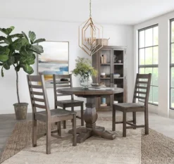 Dining Chairs-Kirkland's Home Wood Slatted Back Dining Chair Brown