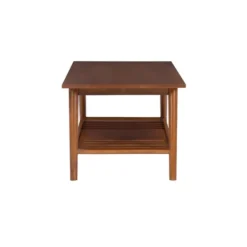 Coffee Tables-Kirkland's Home Wood Slatted Bottom Shelf Coffee Table Brown