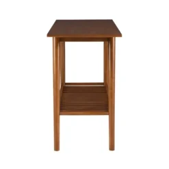 Console Tables-Kirkland's Home Wood Slatted Bottom Shelf Console Table Brown