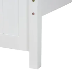 Beds & Headboards-Kirkland's Home Wood Slatted Queen Bed Frame White