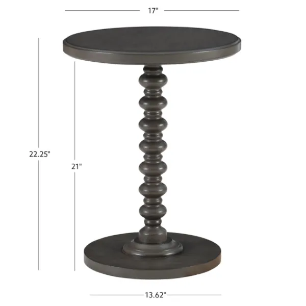 Accent & End Tables-Kirkland's Home Wood Spindle Side Table Gray