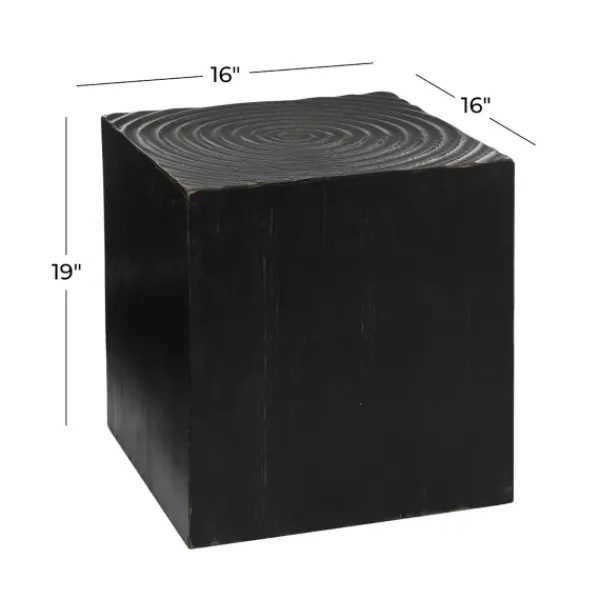 Accent & End Tables-Kirkland's Home Wood Square Accent Table Black