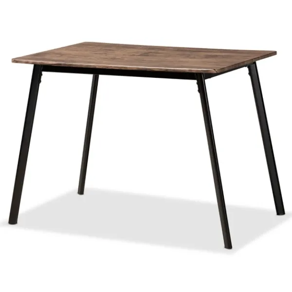 Dining Tables-Kirkland's Home Wood Table And Leather Chairs 5-Pc. Dining Set Brown/Black