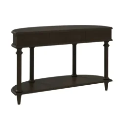 Console Tables-Kirkland's Home Wood 2-Tier Classic Console Table Brown