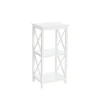 Bathroom Furniture-Kirkland's Home Wood 2-Tier Storage Shelf White