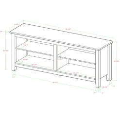 Tv Stands & Media Consoles-Kirkland's Home Wood Tv Stand, 58 In. Brown