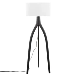 Floor Lamps-Kirkland's Home Wood Wishbone Floor Lamp Black