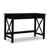 Office Furniture-Kirkland's Home Wood X-Sides Desk Black