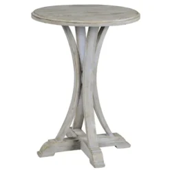 Accent & End Tables-Kirkland's Home Wooden Arched Base Round Top Accent Table White