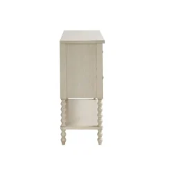 Cabinets & Sideboards-Kirkland's Home Wooden Balled Legs 2-Drawer Chest White