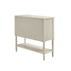 Cabinets & Sideboards-Kirkland's Home Wooden Balled Legs 2-Drawer Chest White